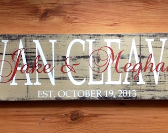 Personalized family sign. Family name sign. Established sign