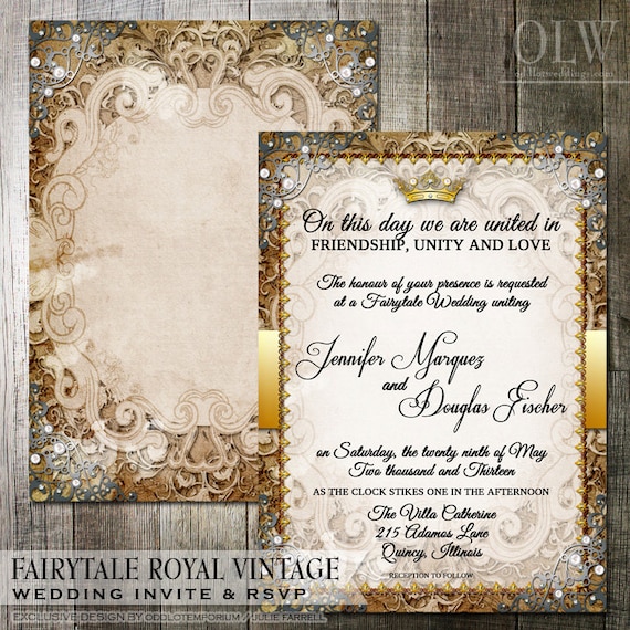 Wedding Invitations Vintage Theme 4