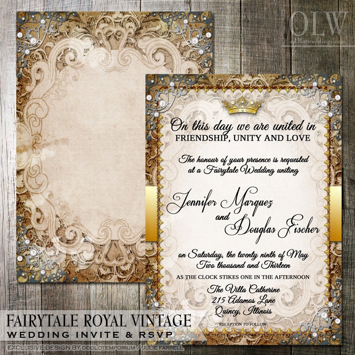 fairy wedding NEW 309 FAIRYTALE THEMED WEDDING INVITATION