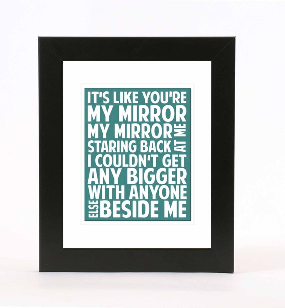 Items similar to justin timberlake mirrors lyrics wall art 8x10 print