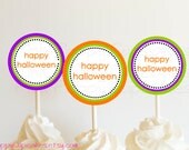 DIY Printable Happy Halloween Cupcake Toppers / Party Circles Il_170x135