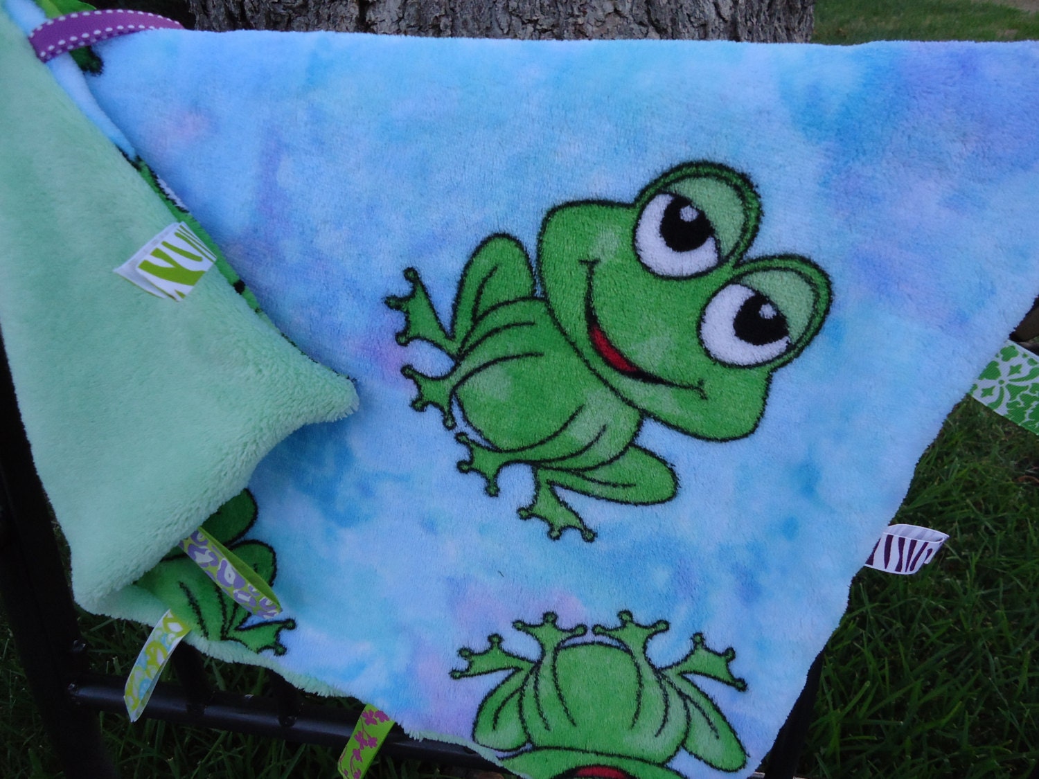 frog plush blanket