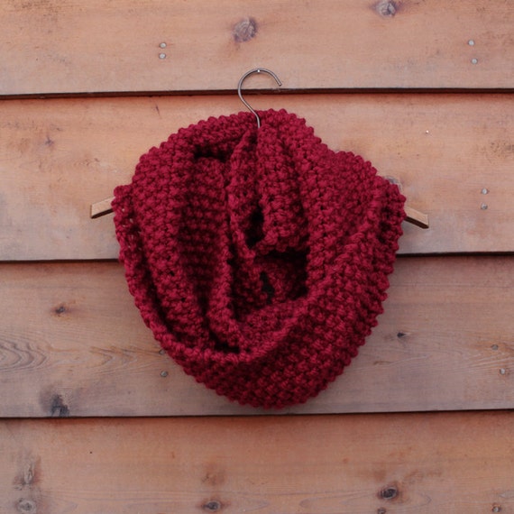 The Cape North Scarf seed stitch extra wide chunky hand knit