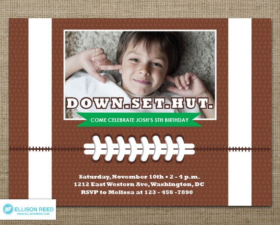 Football Invitation - Football Printable - Football Birthday - Football Party - Sports Birthday Invitation - printable party Il_570xn