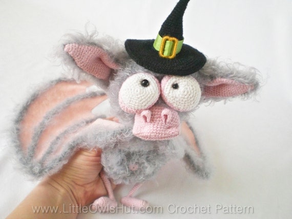 033 Bat Halloween Crochet Pattern.  Toy with wire frame Amigurumi - PDF file by Astashova Etsy