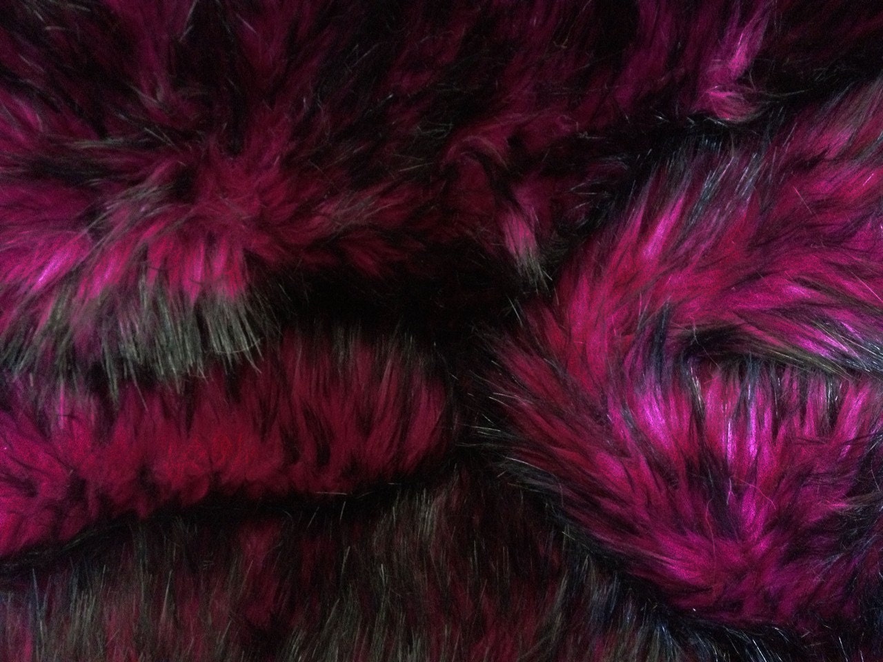 Third Yard Magenta Husky Shag Fur from LuxuryFauxFur on Etsy Studio