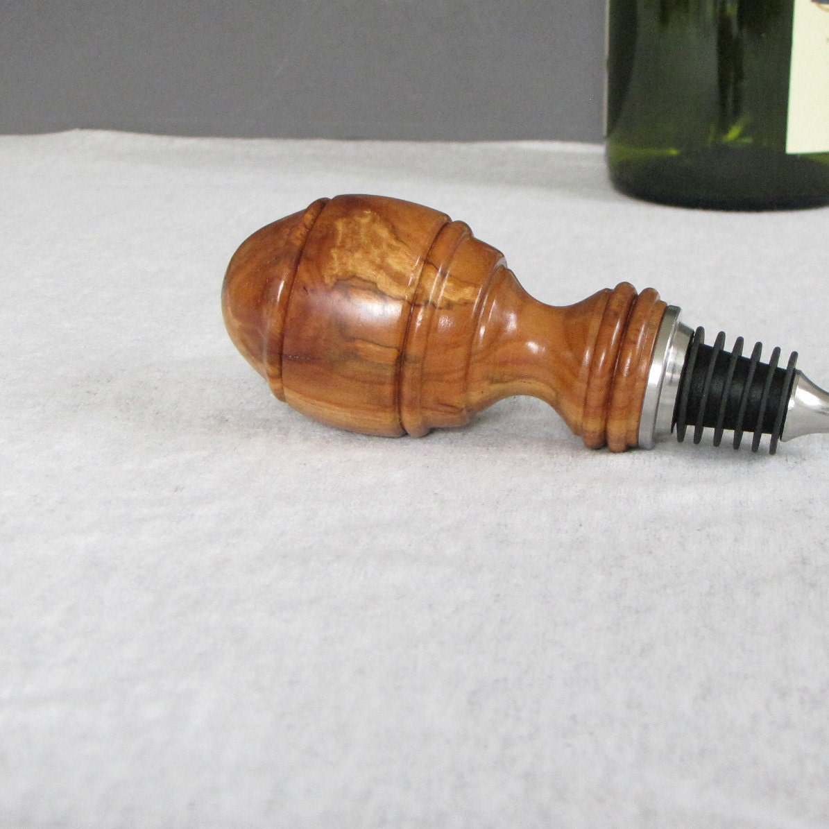 Wine bottle stopper wood stopper made from apple wood wood