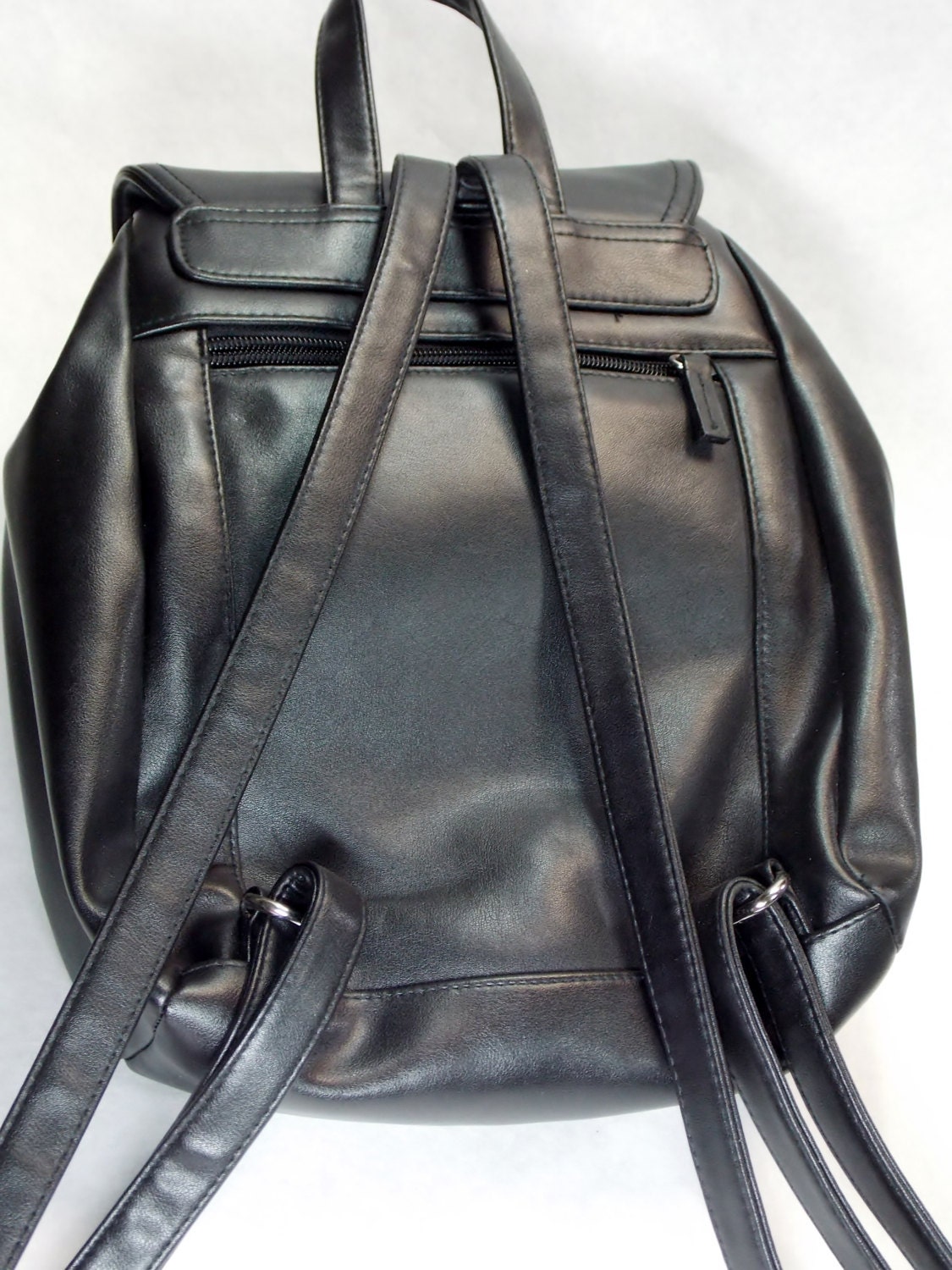 Backpack Dragon Black Leather Goth LARP RPG Cosplay