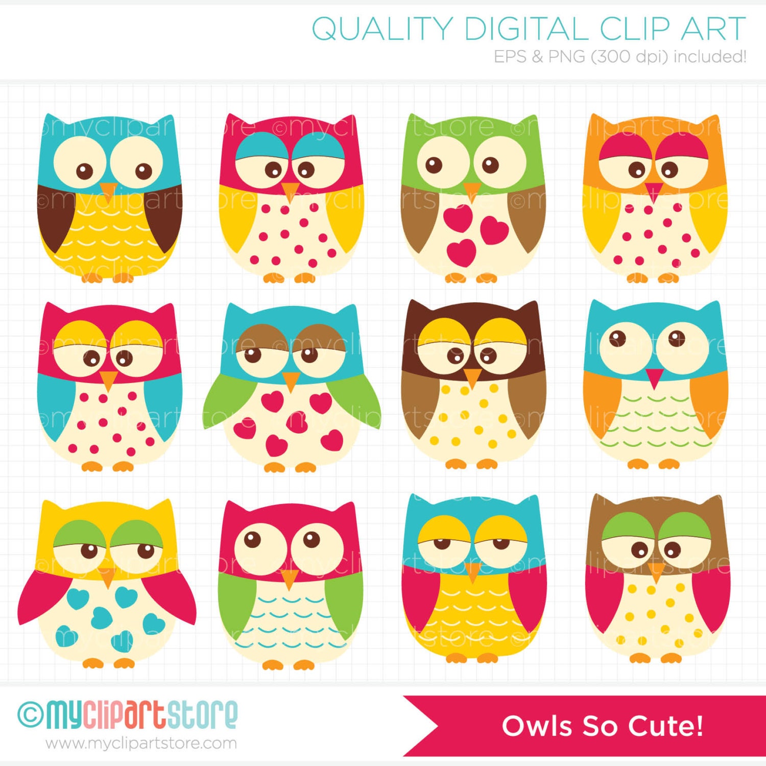 owl clip art etsy - photo #32