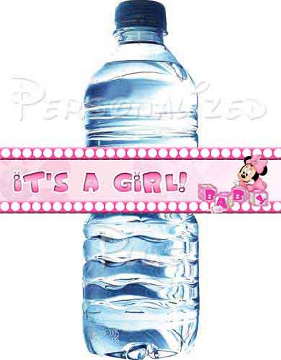 Minnie Mouse Water Bottle Labels Template