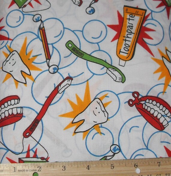 Fabric dental 1/2 yard x 44 wide new