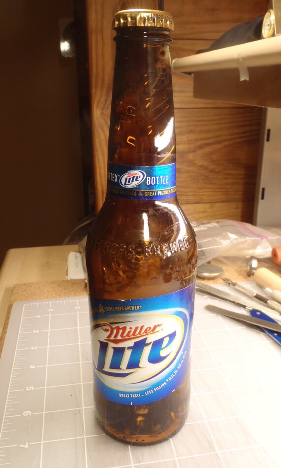 Miller Lite 12oz Glass Beer Bottle Novelty Pipe