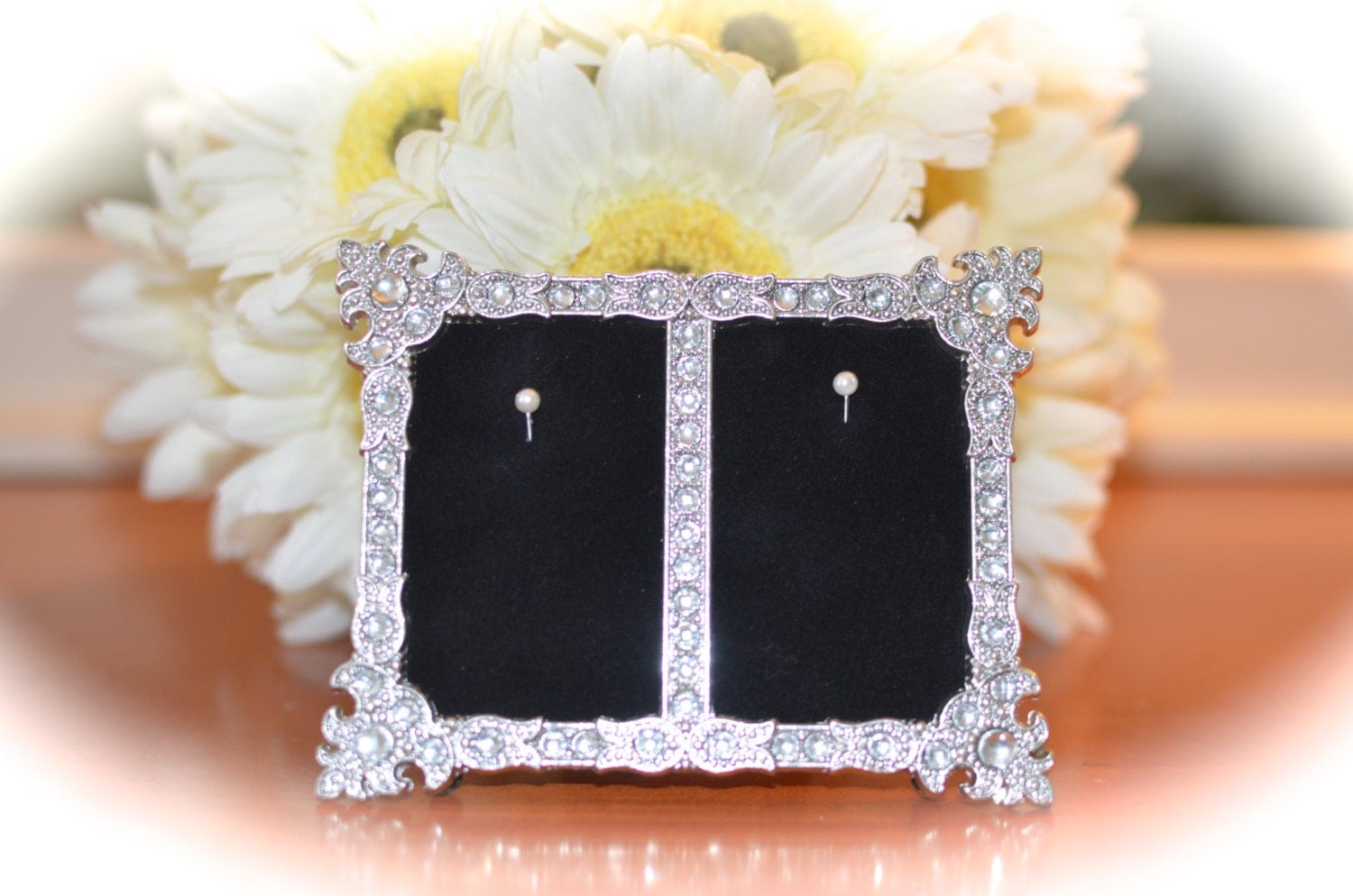 DOUBLE Engagement & Wedding Ring Picture Frame Ring