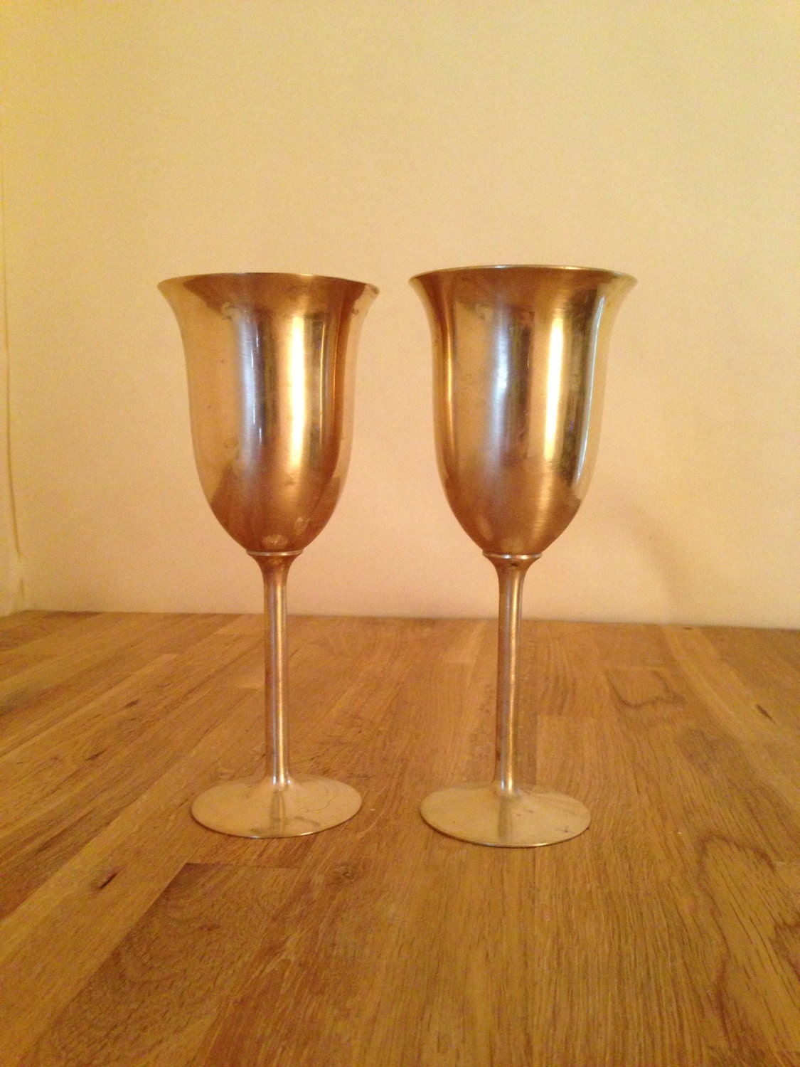 Pair of Brass Goblets by TheBrassUnicorn on Etsy