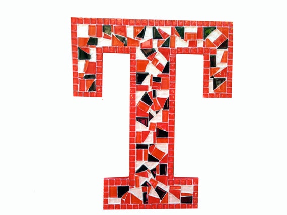 Letter T Mosaic Wall Art You Choose the by GreenStreetMosaics