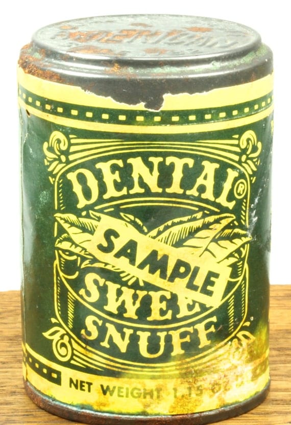 Antique Dental Sweet Snuff Chewing Tobacco Snuff Tin Sealed