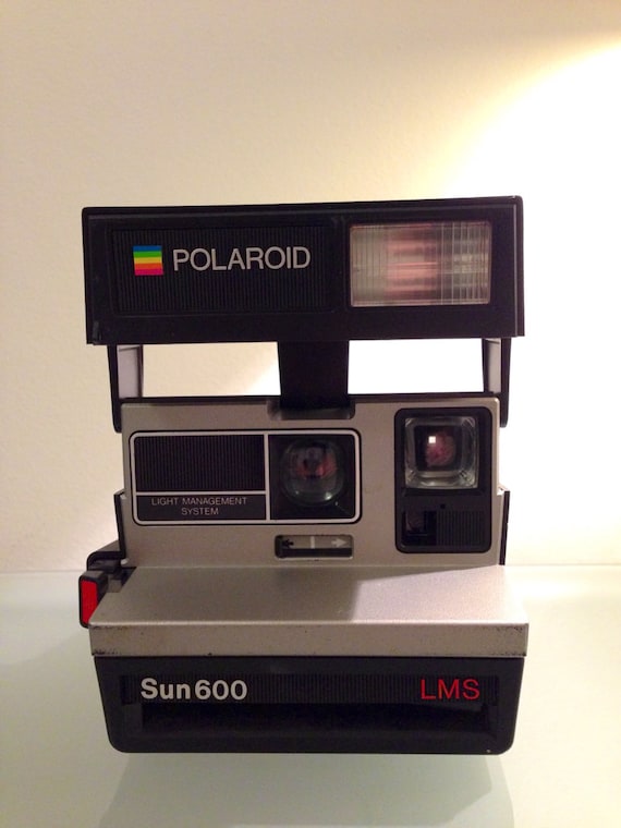 The Polaroid Sun 600 LMS vintage camera.