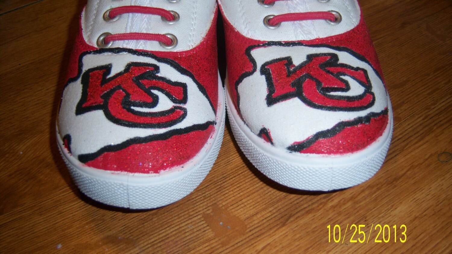 Hand Painted Bling Bling Kansas City Chiefs Tennis shoes