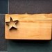 Small Footed Black Cherry- Cutting Board with Live Edge and Colorful grain- Personalized 5th Anniversary Gift 501