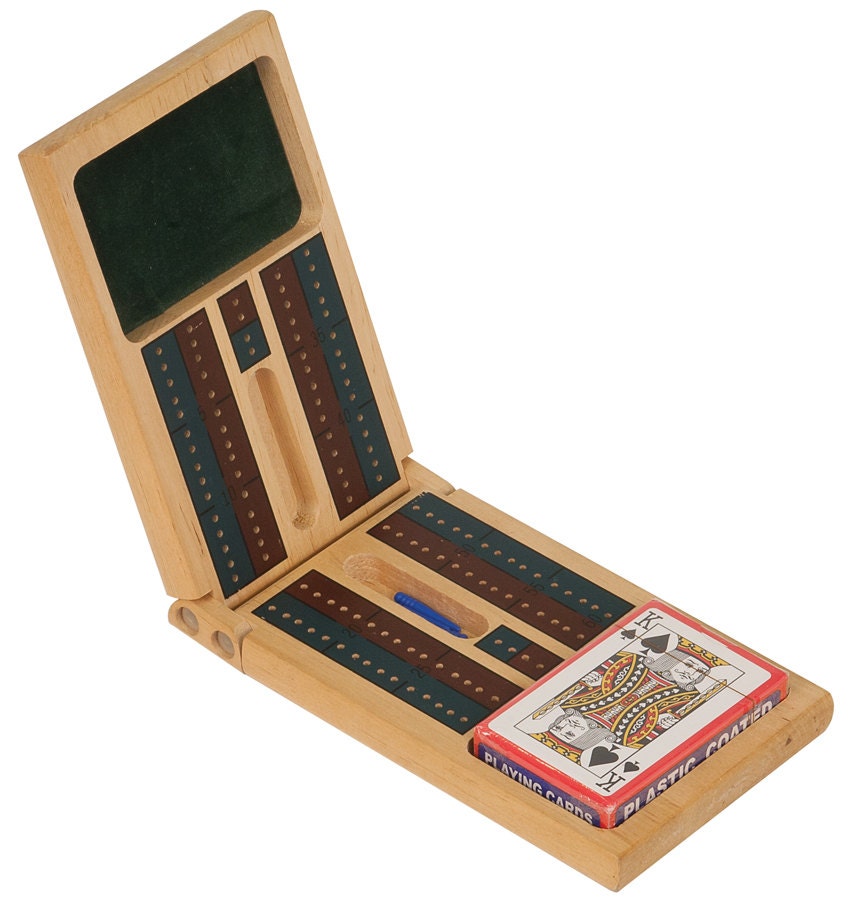 Personalized Cribbage Set Includes deck of cards and pins