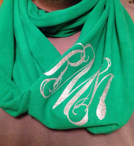 Monogrammed Personalized Infinity Scarf