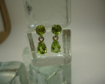 Peridot Dangle Earrings in Sterling Silver