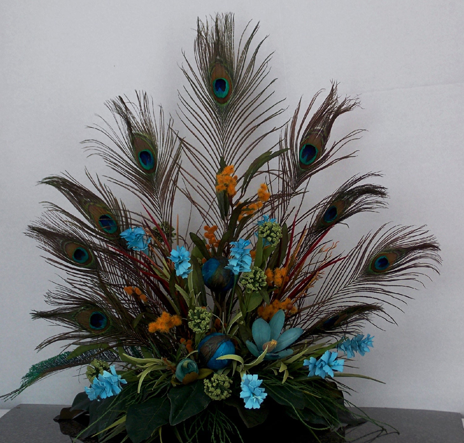 Peacock Floral Arrangement Tuscan Style Floral Design Gift   Il Fullxfull.474523446 6ava 