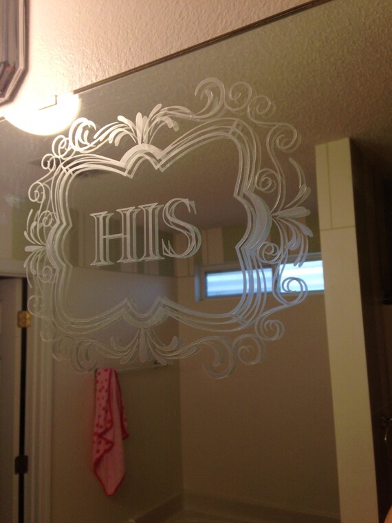 His and Hers Mirror vinyl Decals Vinyl decal mirror by NARSCH