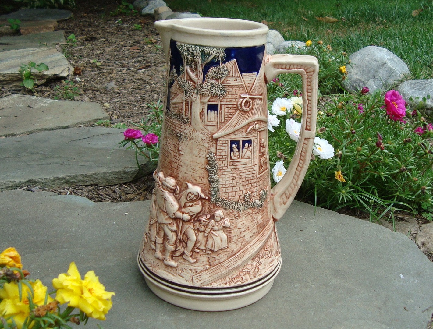 Tall German Beer Stein Pitcher Octoberfest 0278