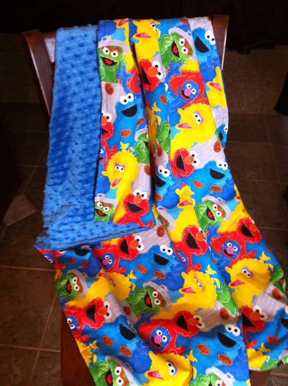 sesame street plush blanket