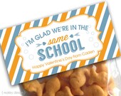 Fish Valentines Treat Bag Toppers Printable Personalized Valentine's Day Party Favors Boys Classroon School Digital PDF DIY Il_170x135