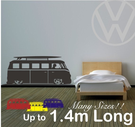 Camper van vinyl wall decal sticker up to 1.4m