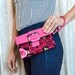 Wristlet clutch purse, Fold over purse, Cell phone purse, iPhone5 wallet, Samsung Galaxy note2, Cell phone wristlet, Make up bag, Rose purse