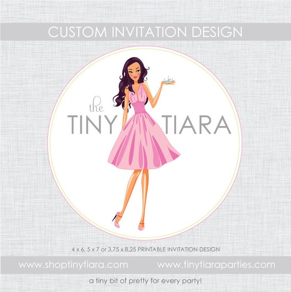 Custom Invitation Design : Printable Party Designs by The Tiny Tiara Il_570xn