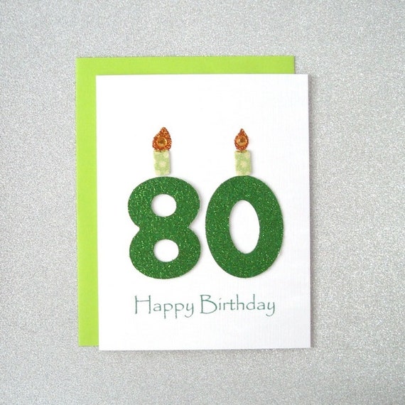 80th Birthday Card 80th Milestone Birthday Card 80th