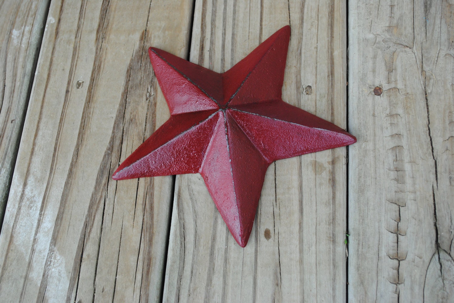WHITE Cast Iron Wall Art Wall Decor Star Decor by FromShab2Chic