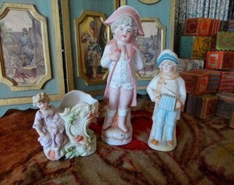Antique Figurines Group Lots of 3