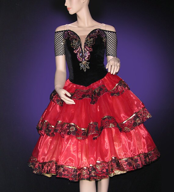 Items similar to Ballet Tutu - Black & Red performance Ballet Tutu ...