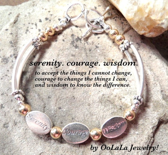 Serenity Prayer Bracelet, Serenity Courage Wisdom, Serenity Prayer Jewelry, Prayer Bracelet, Prayer Jewelry, Wish Bracelet, Courage Jewelry