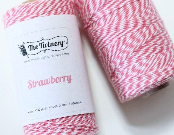 Bakers Twine - Strawberry - The Twinery - Craft Supplies - Packaging Il_570xn