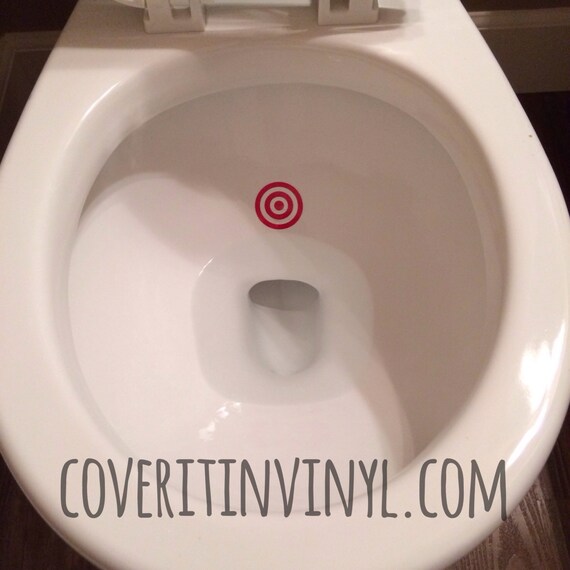 Bullseye Toilet Decal Set of 2 Potty Training by CoverItInVinyl