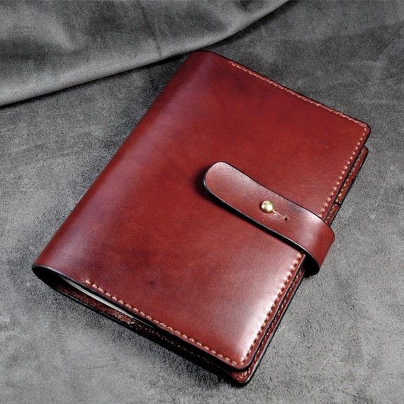 A5 Leather Journal Diary Notebook / notepad/brown vegetable