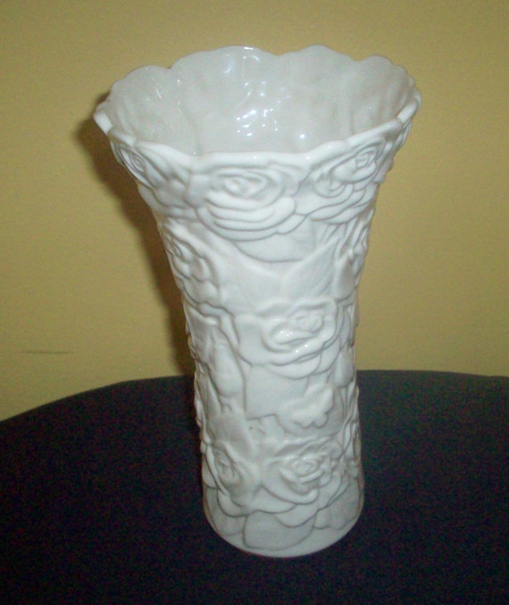 Lenox Embossed Bone China Rose Vase Made in USA by