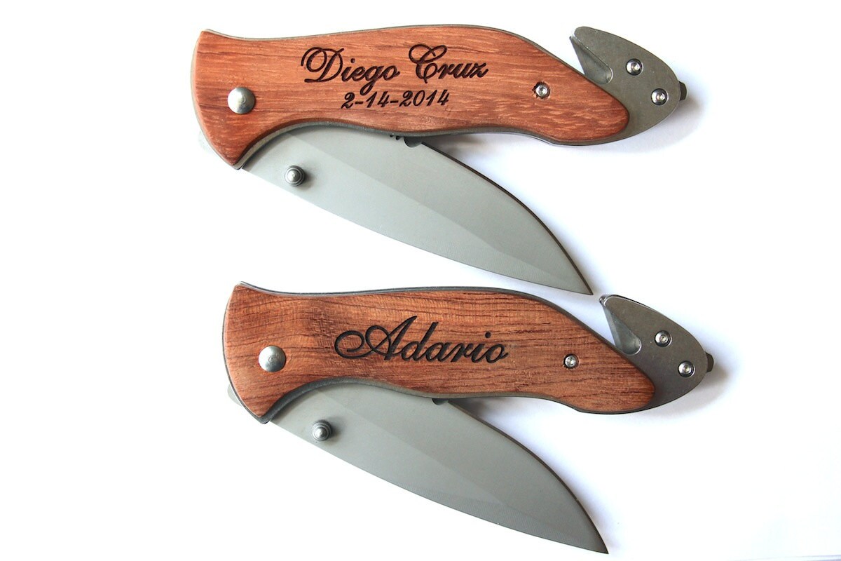 5 Personalized Engraved Pocket Knives Groomsmen Gifts