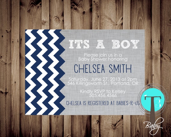 Baby Boy baby shower invitation BABY SHOWER invitation baby