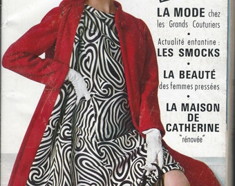 MODES et TRAVAUX 1968 fashion, home arts etc all in FRENCH, includes pattern directions