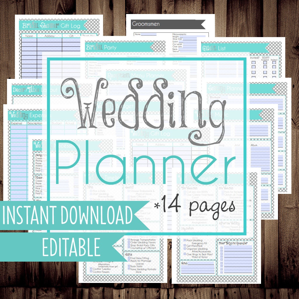 Worksheet Free Printable Wedding Planning Worksheets 50 off wedding planner diy binder by planninginspired printables letter size