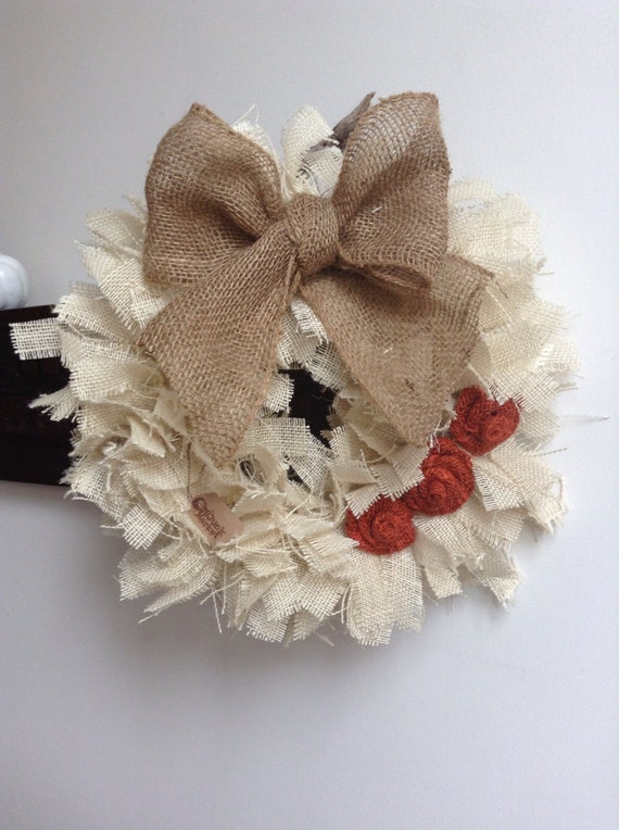 Items Similar To Fall Burlap Wreath On Etsy