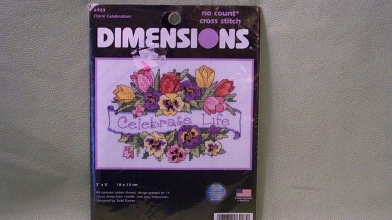 Dimensions No Count Cross Stitch Kit Floral Celebration