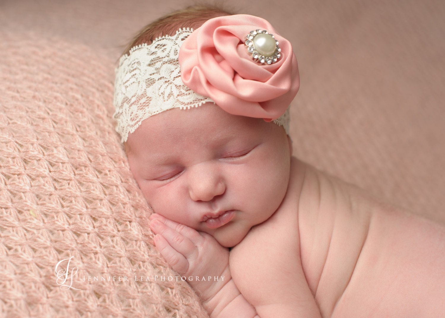 441 New baby headbands elastic 979 Vintage Baby headband Newborn Headband Elastic by MadisonBows 